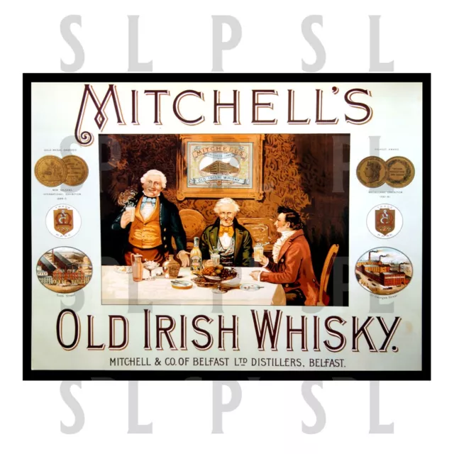 Mitchell's Old Irish Whiskey Metal SIGN RETRO Kitchen GARAGE BAR PUB MAN CAVE