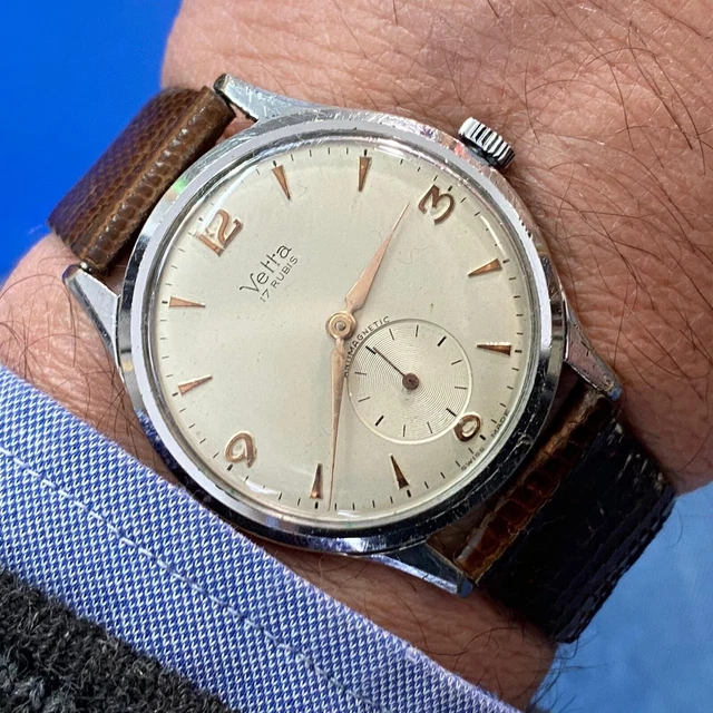 Orologio Omega Da Uomo A Carica Manuale In Oro 14 Carati Con Lunetta Di Diamanti E Cinturino In Pelle - 2