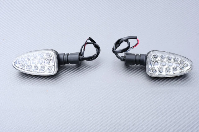 Clignotants Avant Moto Pour Kawasaki - Paire De Clignotants Jaunes 12V, ABS + Ampoule