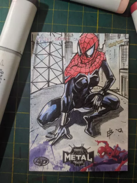 2021 Upper Deck Metal Universe Sketch Card - Spider-Woman  1/1 - by Ed Bilas