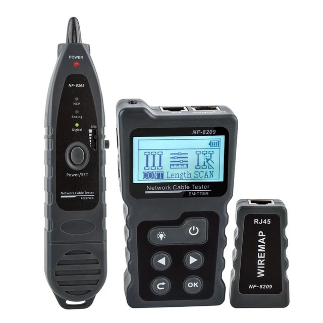 -8209 LCD Display Length Measure LAN Cable Poe Wire Tester Cat5 Cat6 LAN T M4H2