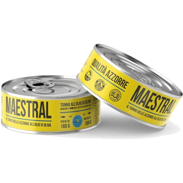 Tonno delle Azzorre all'Olio di Oliva Maestral - Latta da 160gr