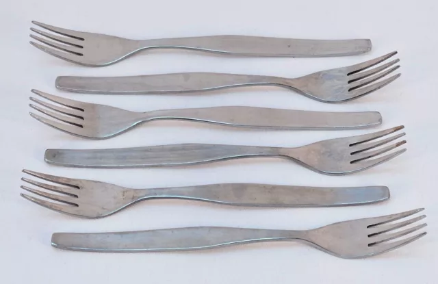 Vintage 6 x Empire Stainless Steel Empire 18cm Small Forks Cutlery Set