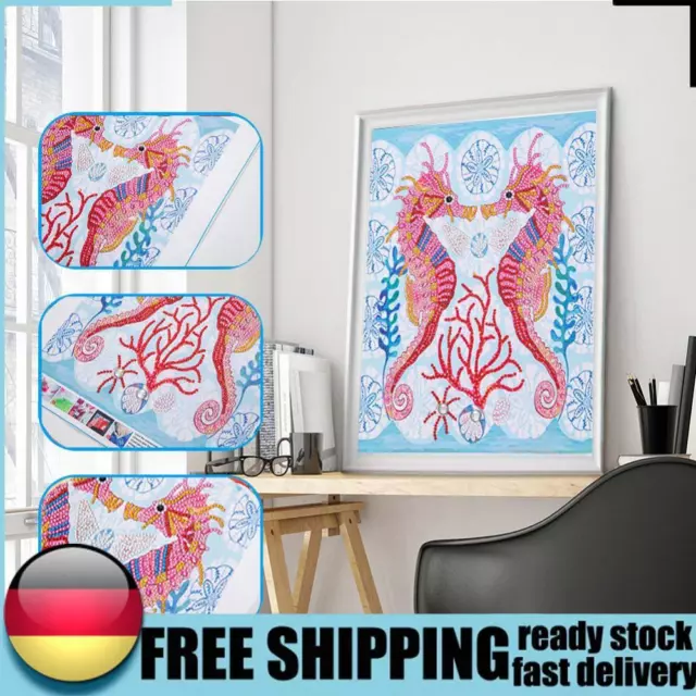 Hippocampus Diamond Painting Kits Teilweise speziell geformter Bohrer für die Wa