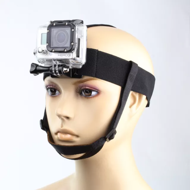 Montaje de cinturón de cabeza elástico ajustable para GoPro Hero 10 9 8 7 6 5 4 3 sesiones