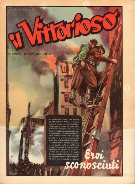 [Atp] Rivista Vittorioso Originale Anno 1951 Numero 18