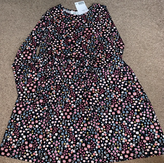 Bnwt H&M Girls  Long Sleeve Dress Age 6-7-8 Years Next Season