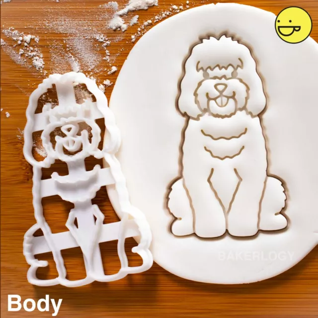 Cockapoo Body cookie cutter | mix breed poodle dog portrait Cocker Spaniel treat