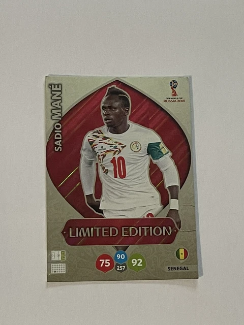 Panini Adrenalyn XL Coupe Du Monde 2018 Sadio Mane Édition Limitée Grand