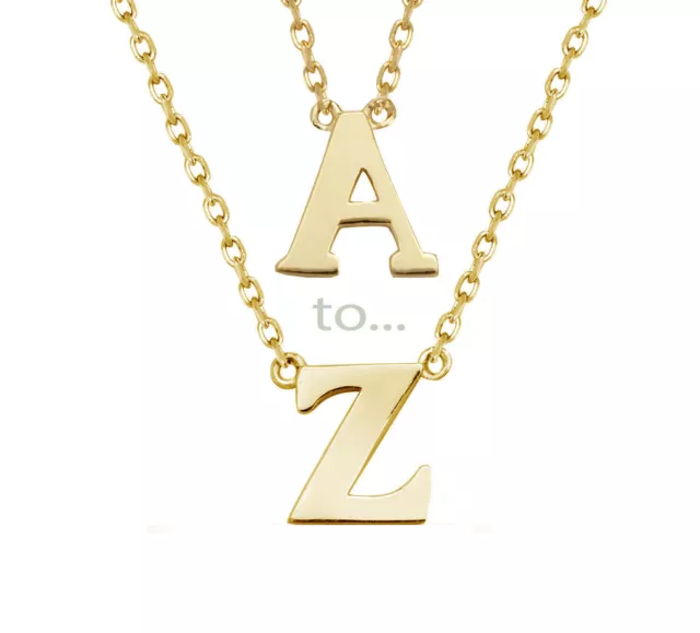 14k Yellow White Gold Initial Letter Necklace Pendant !!!