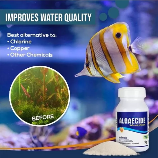 50g Aquarium Algaecide Fish Tank Algae Remover Aquarium Water Cleaner ND