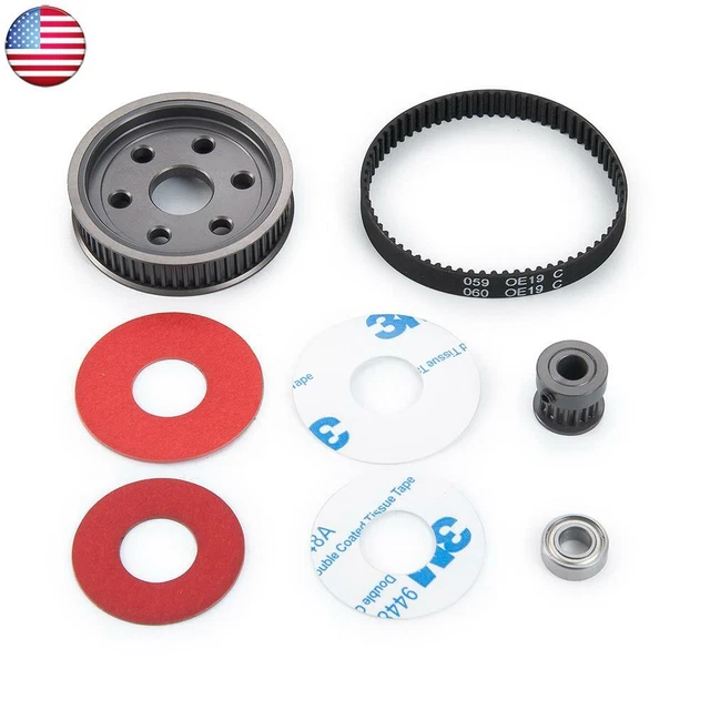 Sistema Di Trasmissione A Trasmissione A Cinghia A Basso Rumore Con Pignone 3.17/5.0mm Per Aggiornamento Assiale SCX10 II 1/10 90046 Cingolato Rock 90047 RC - Foto 6