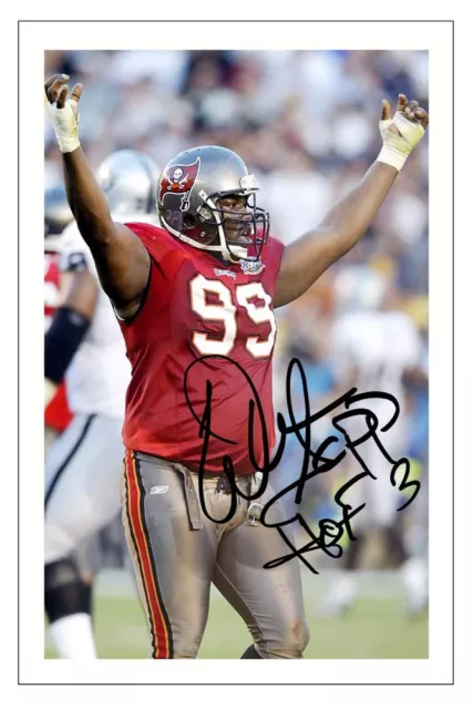 Warren Sapp Tampa Bay Buccaneers Signed Photo Autograph Print Nfl Football