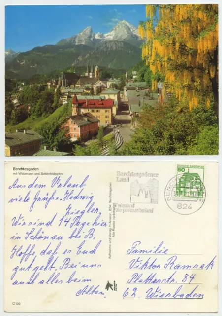 46768 - Berchtesgaden, Watzmann, Schönfeldspitze - AK, gelaufen 31.7.1981