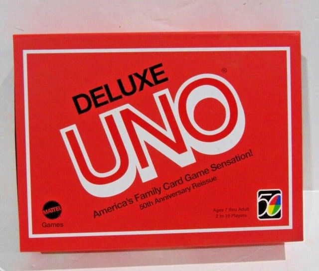 Deluxe UNO America’s Family Card Game Sensation - 50th Anniversary Reissue - NEW