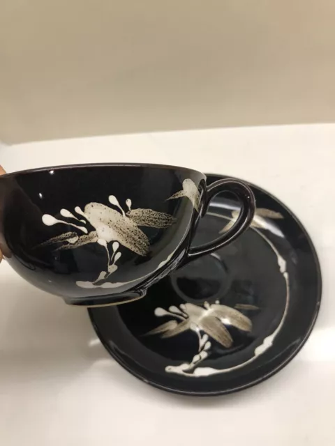 Vintage Ucagco China Tea Cup and Saucer from Black Handcrafted
