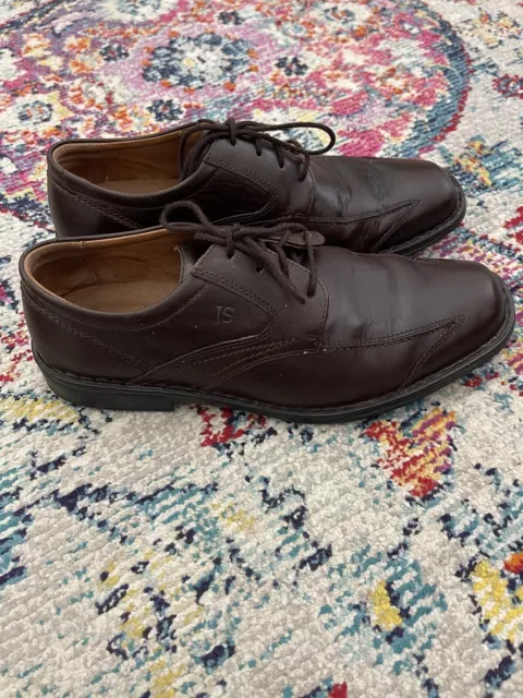 Josef Seibel Brown Leather Oxford Lace Up Comfort Mens Shoes EU 42 US 8.5-9