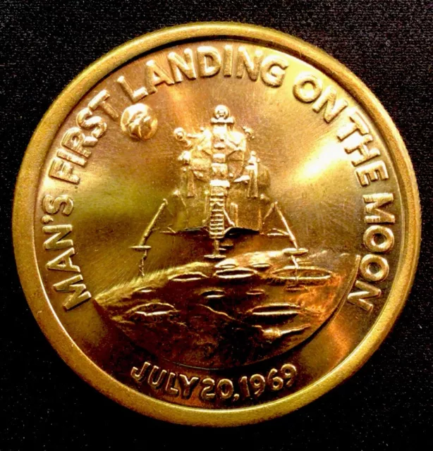 Apollo 11 Mission July 20 1969 Man's First Landing on Moon coin. ENN Coins