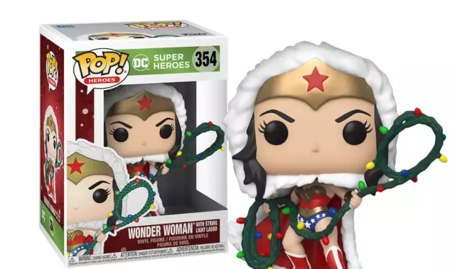 Funko Pop DC Heroes Wonder Woman with Christmas Lights Lasso Holiday #354