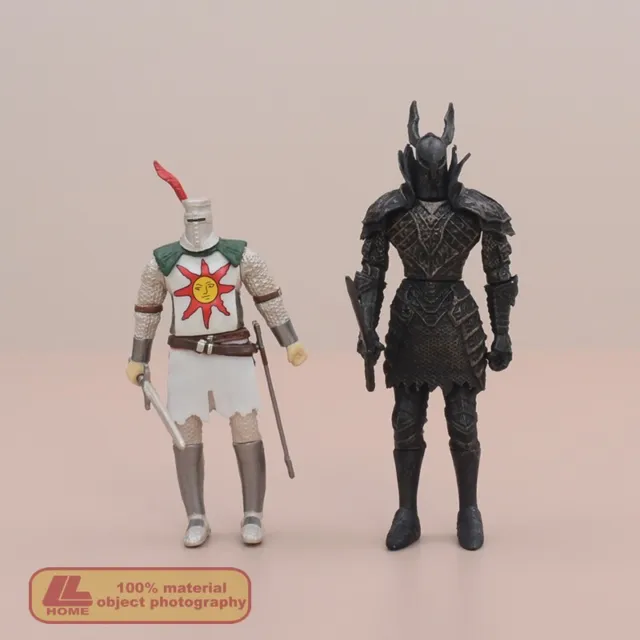 Game DARK SOULS SOLAIRE OF ASTORA Sun Warrior Black Knight 2pcs Figure Toy Gift