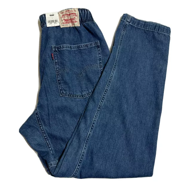 Levis Mens Premium Stay Loose Boxer Taper Denim Hemp Blue Jeans SMALL NWT