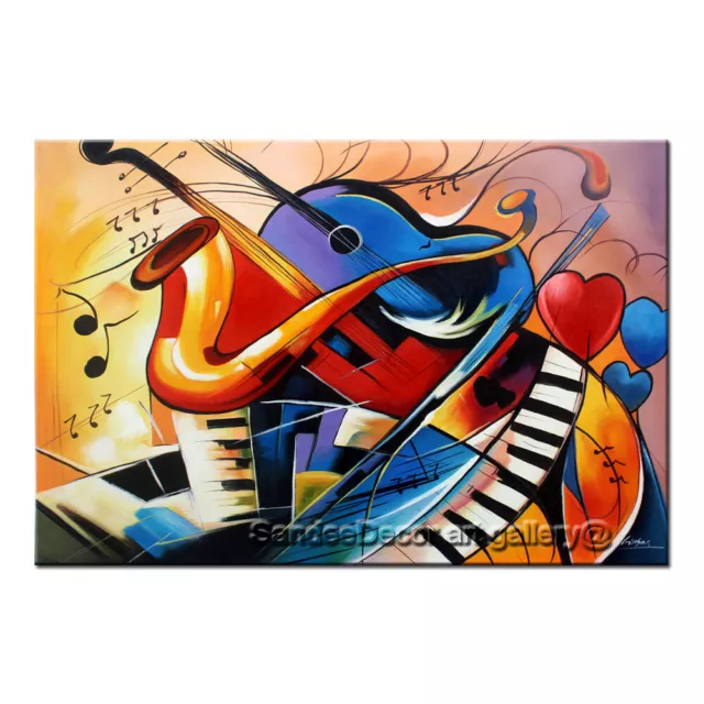 Wall Art Home Decor Colorful Music Abstract Oil Painting Picture Print on Canvas