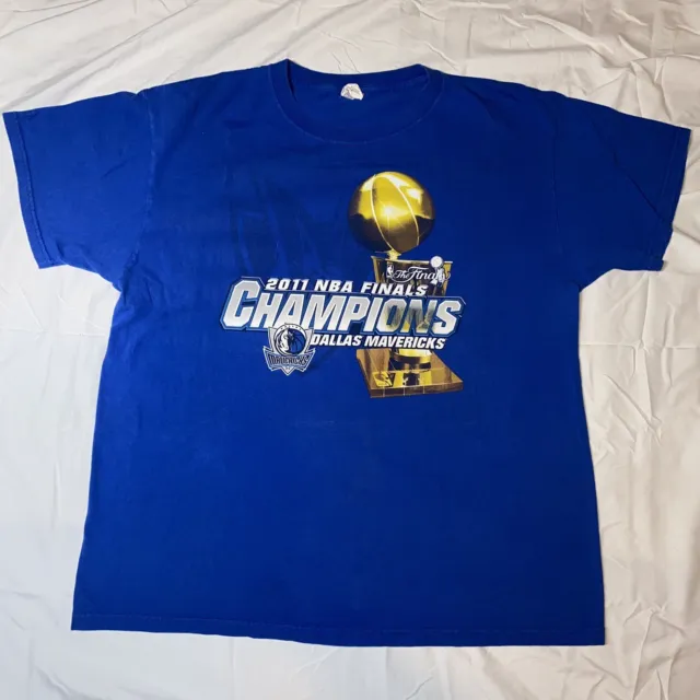 Jerzees Dallas Mavericks (Mavs) 2011 NBA Finals Championship T-Shirt Mens L