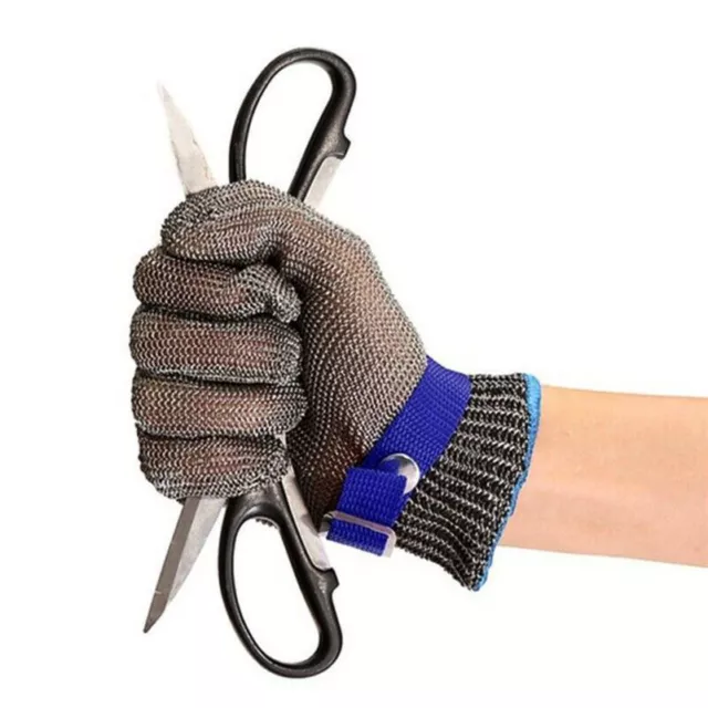 Cut Resistant Stainless Steel Mesh Wire Safety Butcher Gloves Level 5 Protection 2