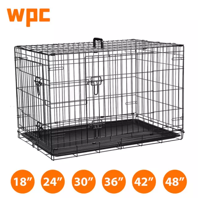 Dog Cage Puppy Pet Crate Carrier - Small Medium Large S M L XL XXL Metal Cages
