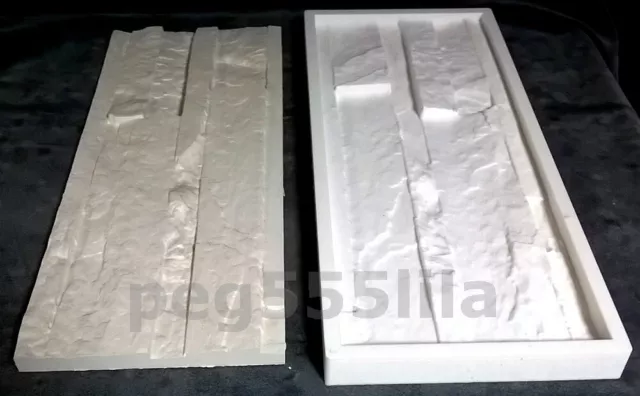 Stampo in silicone 50 cm x 20 cm, struttura in ardesia stampo per colata mascherina clinker 031