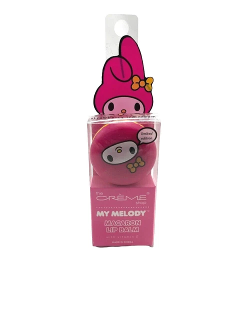 The Creme Shop/Sanrio MY MELODY Macaron Lip Balm Strawberry Ice Cream Flavor New