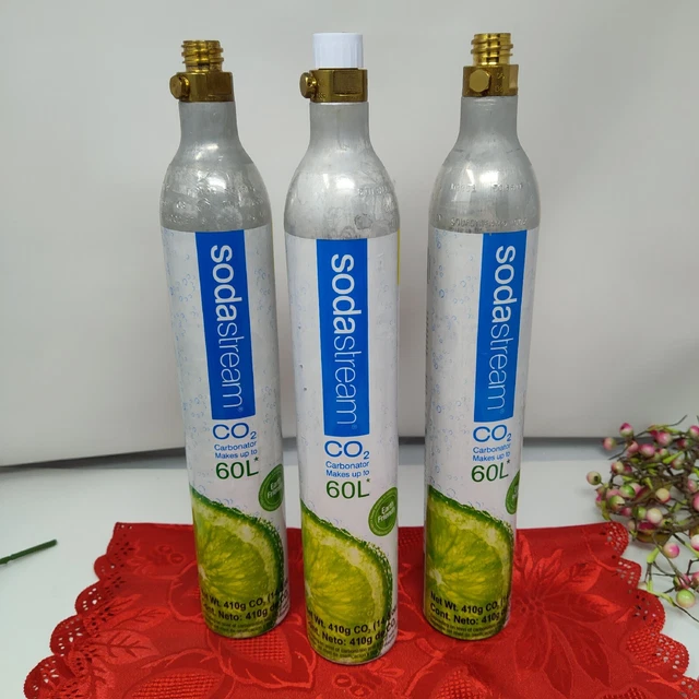 LOT OF 3 SodaStream CO2 Cylinder Replacement Canisters EMPTY 60L 14.5oz