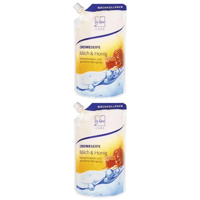 8,68EUR/1l 2 x jabón crema LaLigne leche + miel 500ml bolsa de recarga