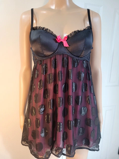 VICTORIAS SECRET Womens Babydoll 36B Medium Sexy Little Things Lingerie