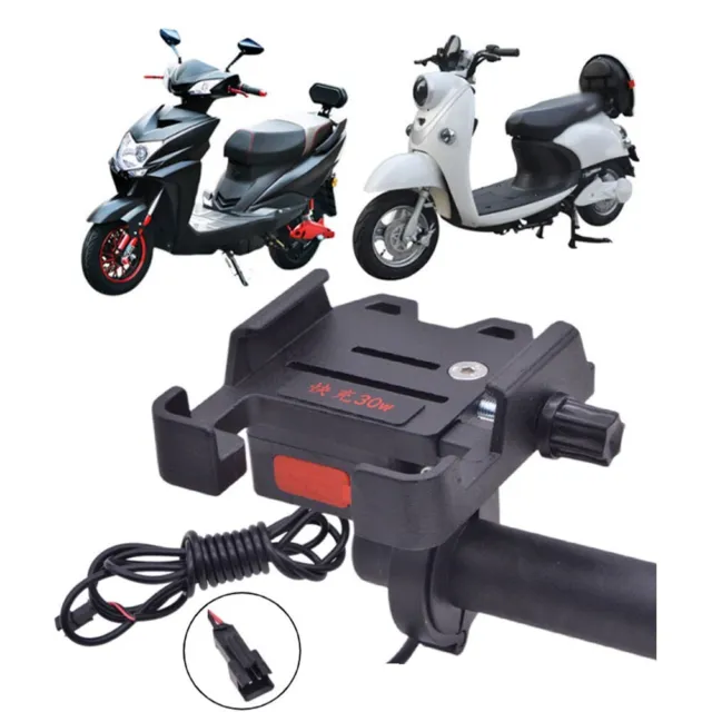 Premium Phone Mount with Quick Charge 3 0 for Motorcycle and Ebike Riders