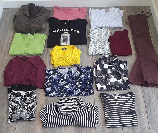 LADIES CLOTHES BUNDLE - SIZE 10 (M) - 15 Items -Tops Dress Cardigans OASIS NEXT+
