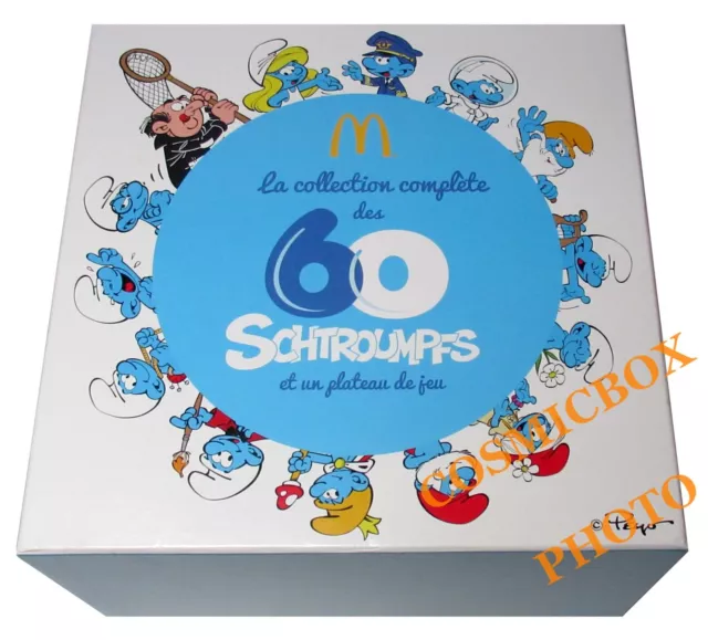 Collection complète Les SCHTROUMPFS 60 figurines Happy Meal coffret Mc Donald do