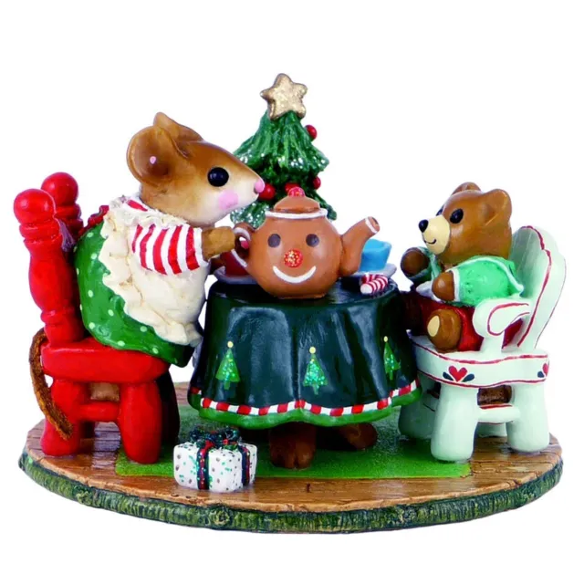 Wee Forest Folk Limited Edition Figurine M-177c - Christmas Tea for Three