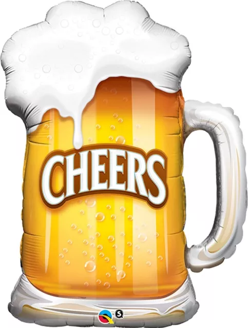 Cheers! Beer Mug Shaped Qualatex 35" Supershape Foil Balloon