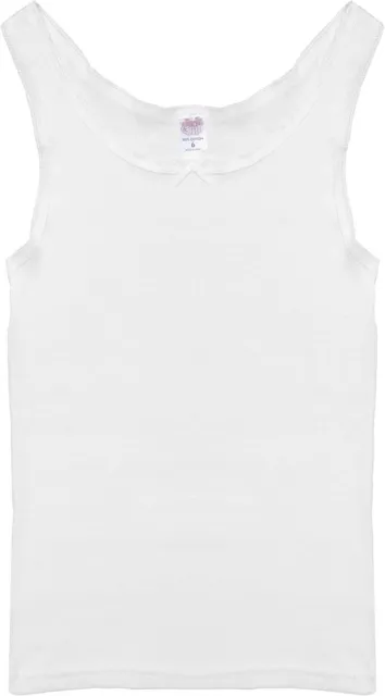 Jack & Jill Girls Tank Top White Undershirts 100% Cotton (Size 14)