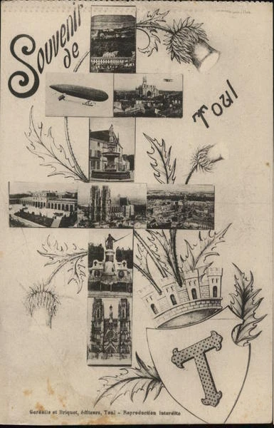 France Meurthe-et-Moselle Souvenir de Toul Postcard Vintage Post Card