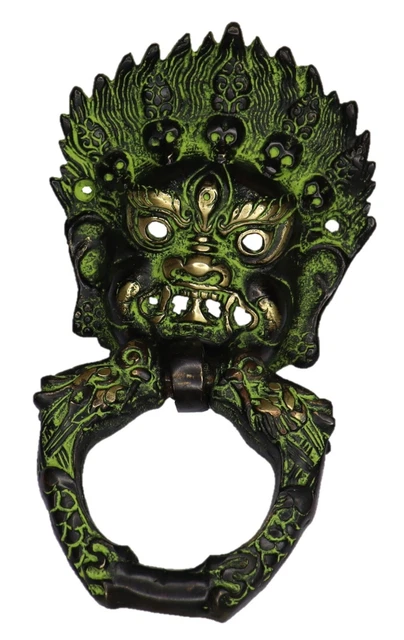 Bhairav Evil Eye Protector Door Bell Victorian Style Handmade Brass Door Knocker