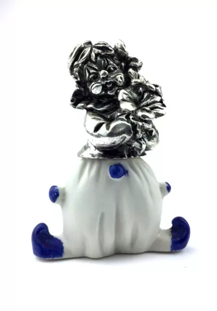 Clown Porcelain White & Bathroom Silver Manufacture Handcrafted Made IN Italy