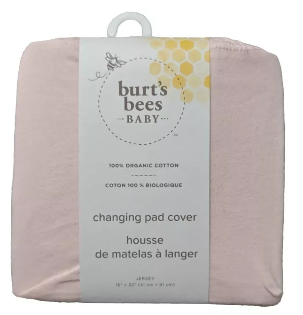 Burt's Bees Baby Changing Pad Cover, 100% Organic Cotton Changing Pad Cover PINK