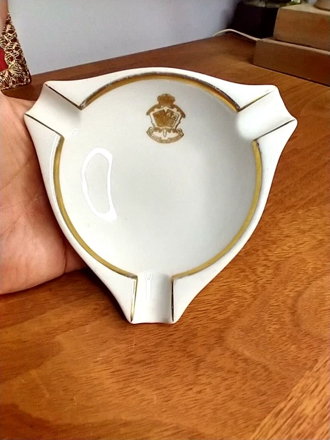 Vintage Madrid Palace Hotel White Porcelain Ashtray souvenir from spain
