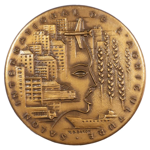 Médaille Bronze Concours Général Agricole Paris 1974 - Signée R.B. Baron