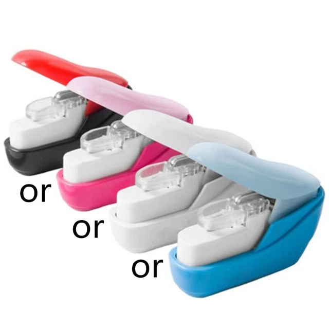 Office Desk Stapler Portable Stapleless Stapler for Students Kid Teachers School