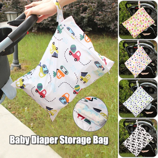 Wet/Dry Waterproof Wet Bag for Nappies, Swimming, Wet Clothes, nappy bags large