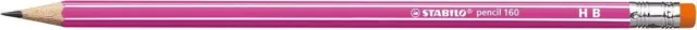 Stabilo Bleistift Pencil 160 Hb Pink Sechskant-Form Mit Gummikapsel Radierer