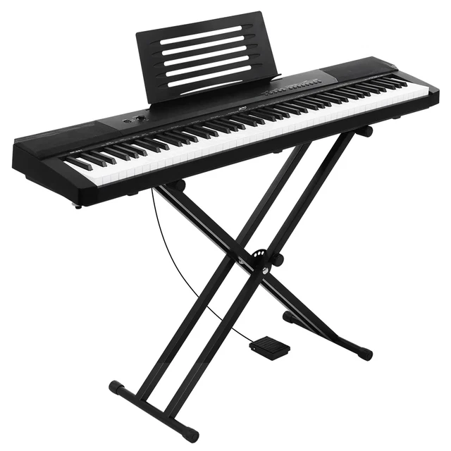 Alpha 88 Keys Electronic Piano Keyboard Electric Holder Music Stand Touch Sensit